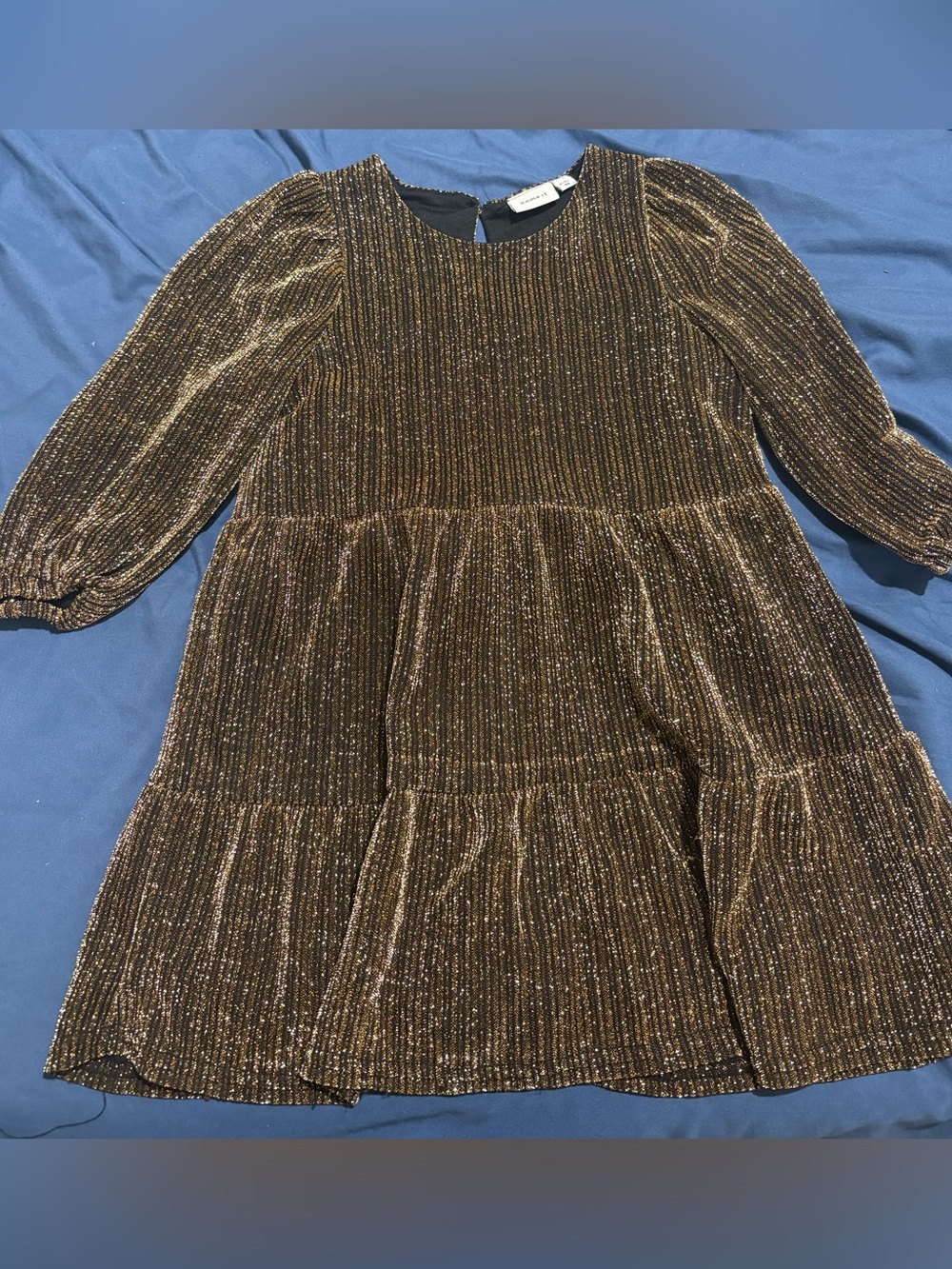 Name It Gold Lurex Party Dress 2-3 Years Made for Europe
